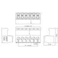 XK2EDGRK-5.08 solderless butt plug terminal 2EDGKP-5.08MM terminal block connector